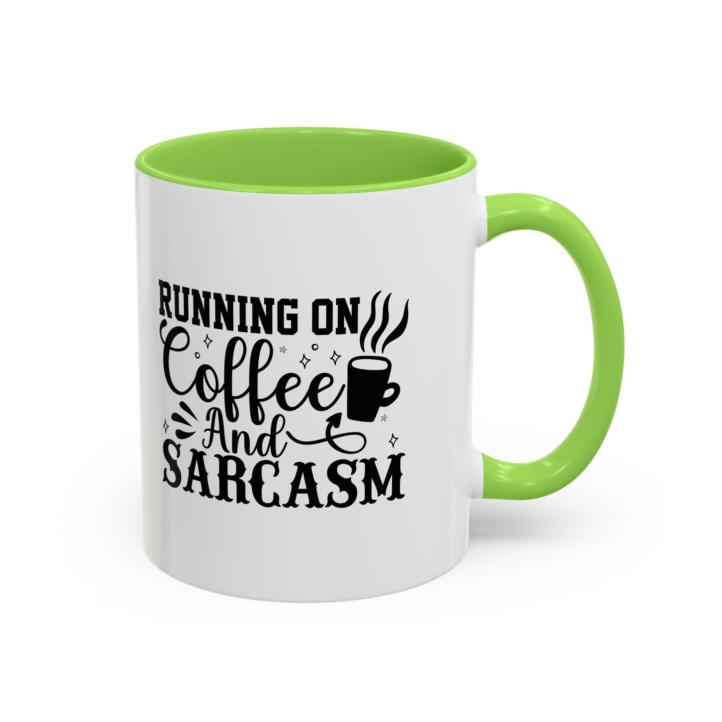 Coffee and Sarcasm Mug, Colorful Coffee Cup, Gift for Coffee Lovers, Funny Mug for Home, Office, Birthday Gift