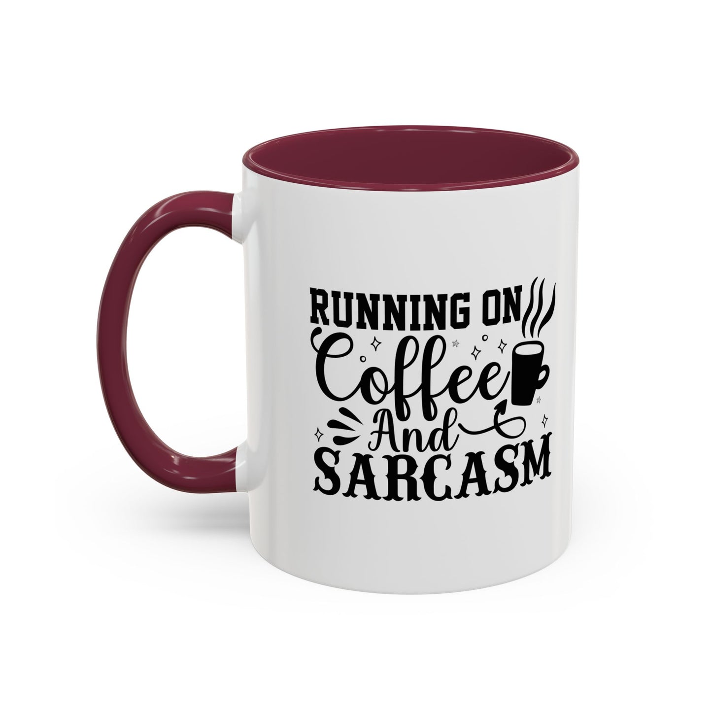 Coffee and Sarcasm Mug, Colorful Coffee Cup, Gift for Coffee Lovers, Funny Mug for Home, Office, Birthday Gift