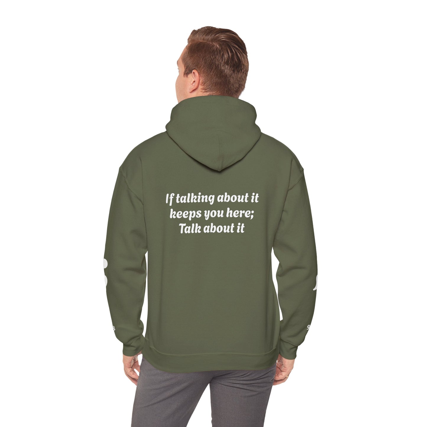 Mental Health Awareness Hoodie, Inspirational Sweatshirt, Talk About It Pullover, Gift for Friends, Unisex Casual Wear