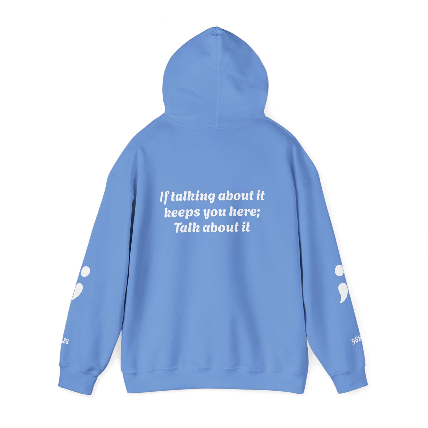 Mental Health Awareness Hoodie, Inspirational Sweatshirt, Talk About It Pullover, Gift for Friends, Unisex Casual Wear