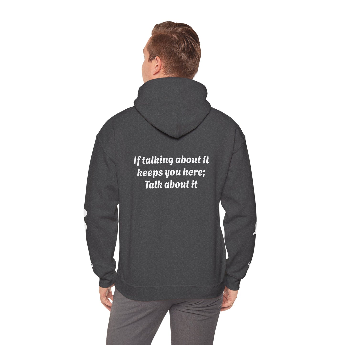 Mental Health Awareness Hoodie, Inspirational Sweatshirt, Talk About It Pullover, Gift for Friends, Unisex Casual Wear