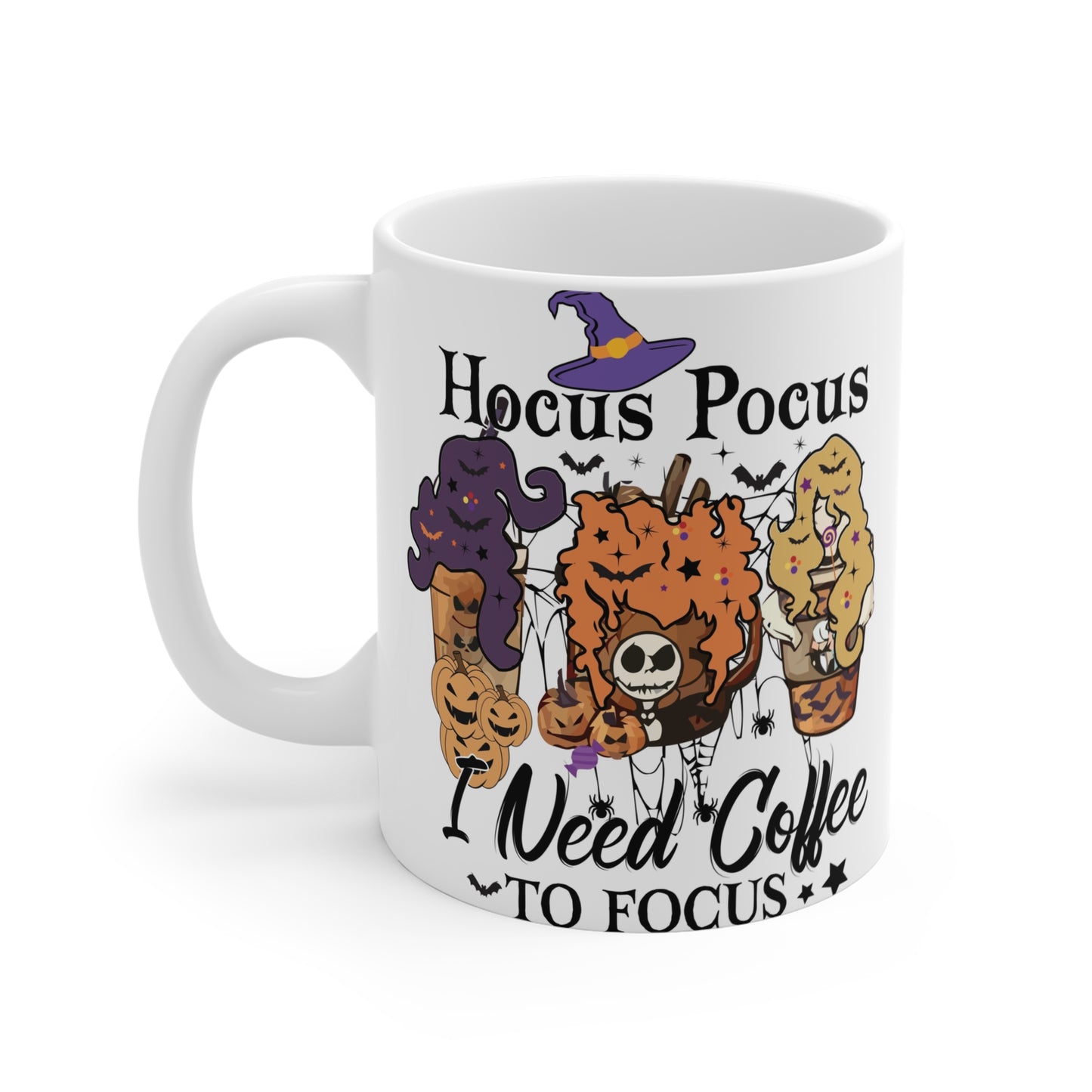 Hocus Pocus Coffee Mug | Halloween Mug | Gifts for Witchy Coffee Lovers | Pumpkin Spice & Chill | Spooky Season Cup | Cute Witch Mug