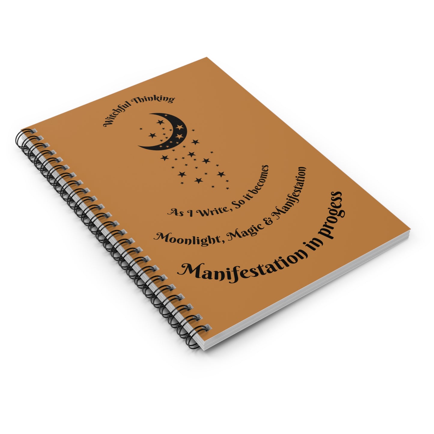 Manifestation Spiral Notebook – Moonlight & Magic, Journaling, Creativity, Gift for Writers, Manifestation Journal