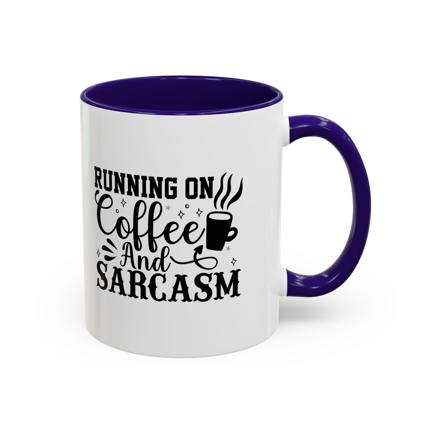 Coffee and Sarcasm Mug, Colorful Coffee Cup, Gift for Coffee Lovers, Funny Mug for Home, Office, Birthday Gift