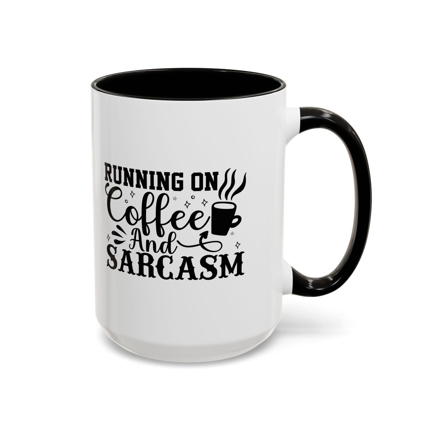 Coffee and Sarcasm Mug, Colorful Coffee Cup, Gift for Coffee Lovers, Funny Mug for Home, Office, Birthday Gift