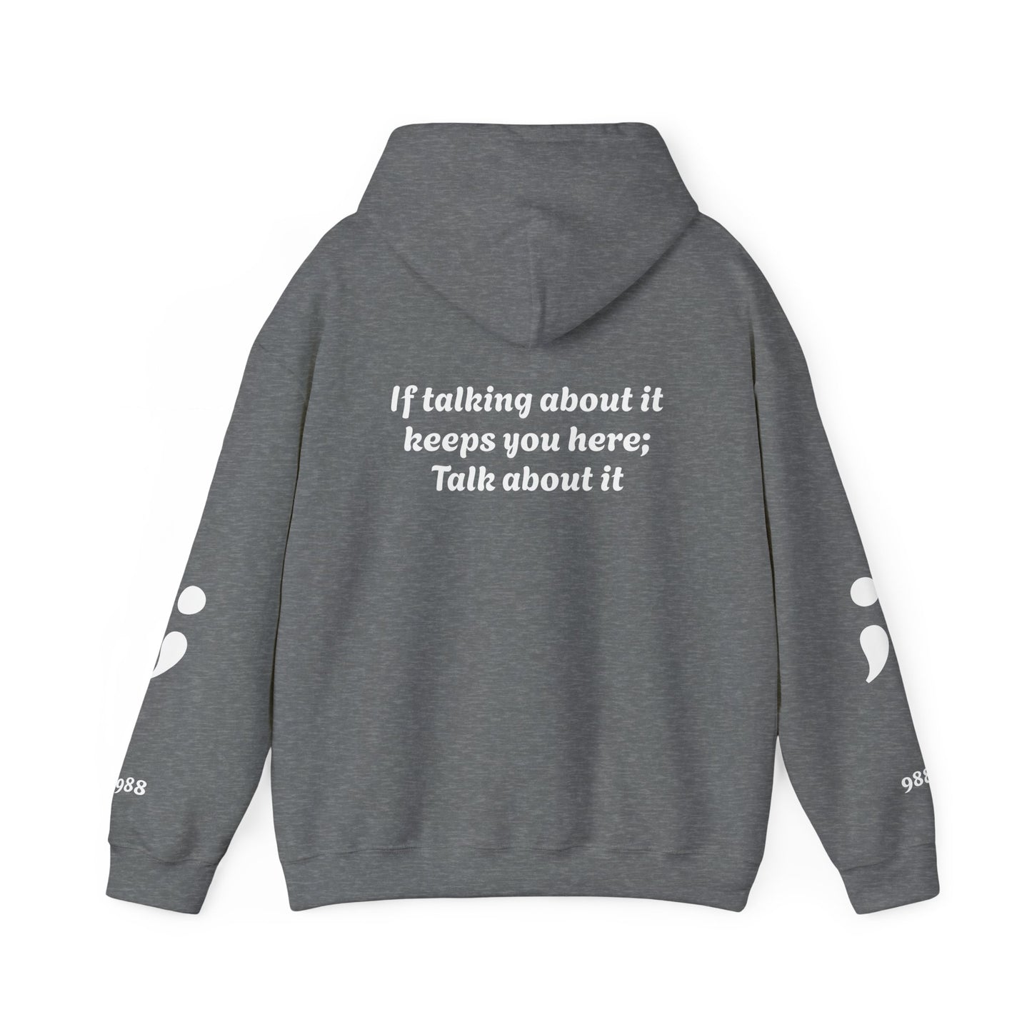 Mental Health Awareness Hoodie, Inspirational Sweatshirt, Talk About It Pullover, Gift for Friends, Unisex Casual Wear