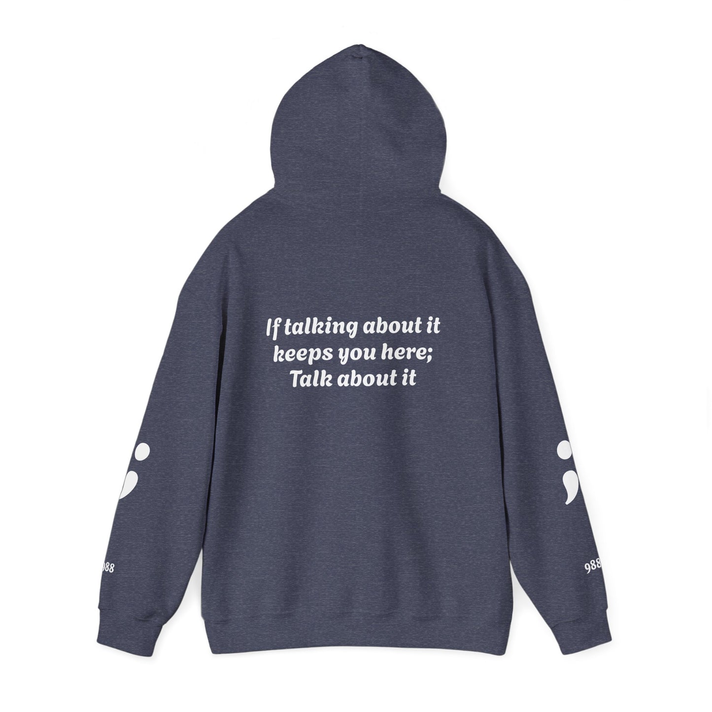 Mental Health Awareness Hoodie, Inspirational Sweatshirt, Talk About It Pullover, Gift for Friends, Unisex Casual Wear