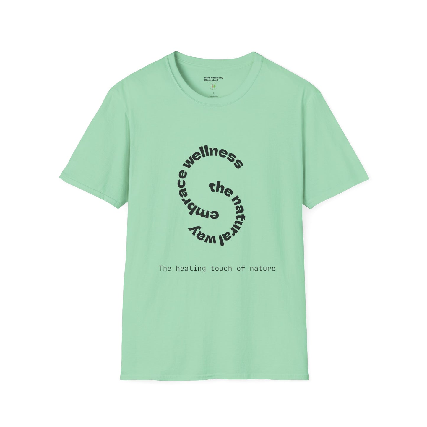 Wellness Nature Unisex Softstyle T-Shirt - The Healing Touch of Nature
