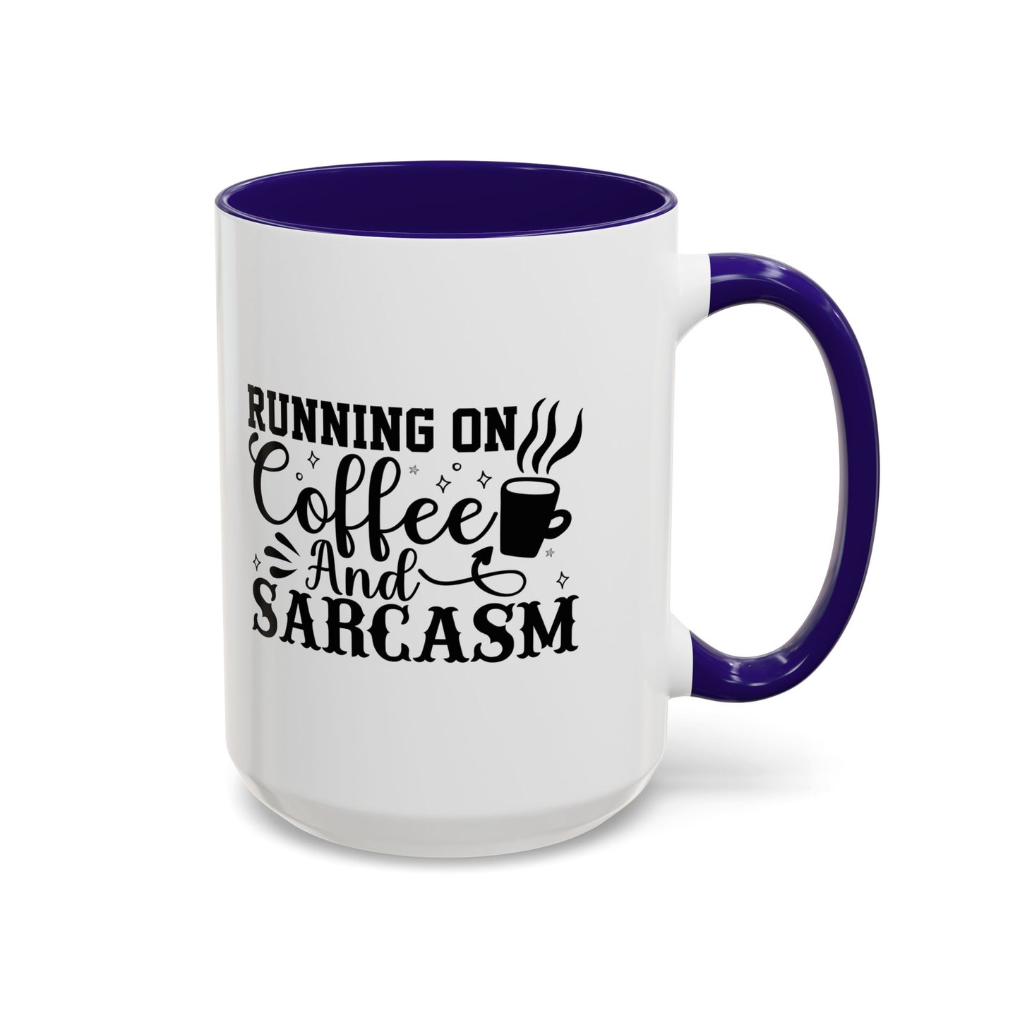 Coffee and Sarcasm Mug, Colorful Coffee Cup, Gift for Coffee Lovers, Funny Mug for Home, Office, Birthday Gift
