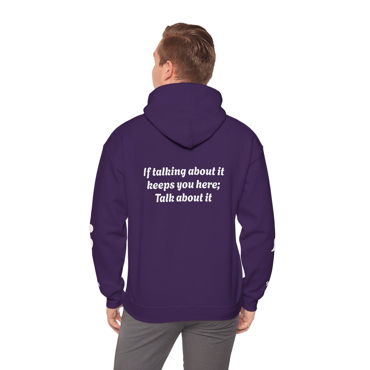 Mental Health Awareness Hoodie, Inspirational Sweatshirt, Talk About It Pullover, Gift for Friends, Unisex Casual Wear