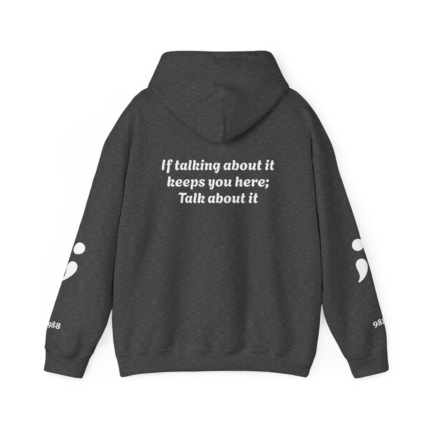 Mental Health Awareness Hoodie, Inspirational Sweatshirt, Talk About It Pullover, Gift for Friends, Unisex Casual Wear