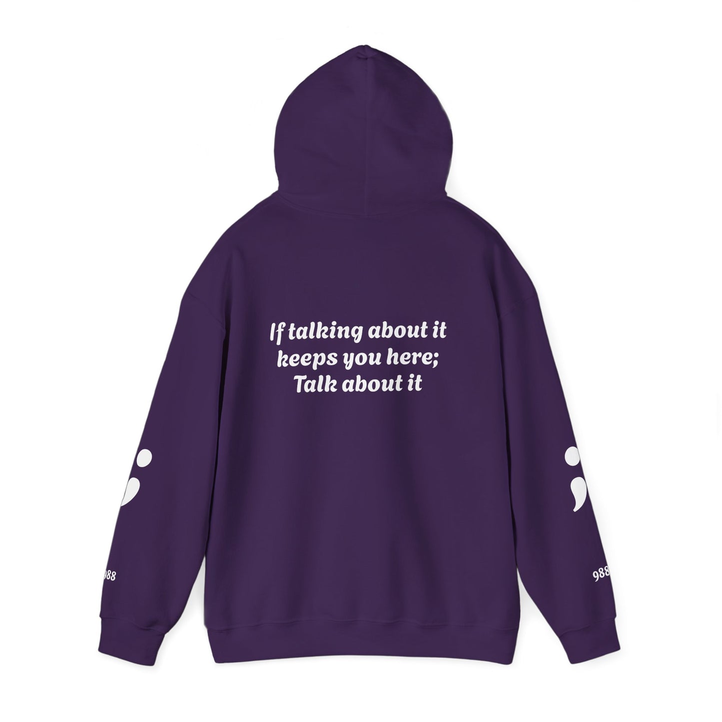 Mental Health Awareness Hoodie, Inspirational Sweatshirt, Talk About It Pullover, Gift for Friends, Unisex Casual Wear