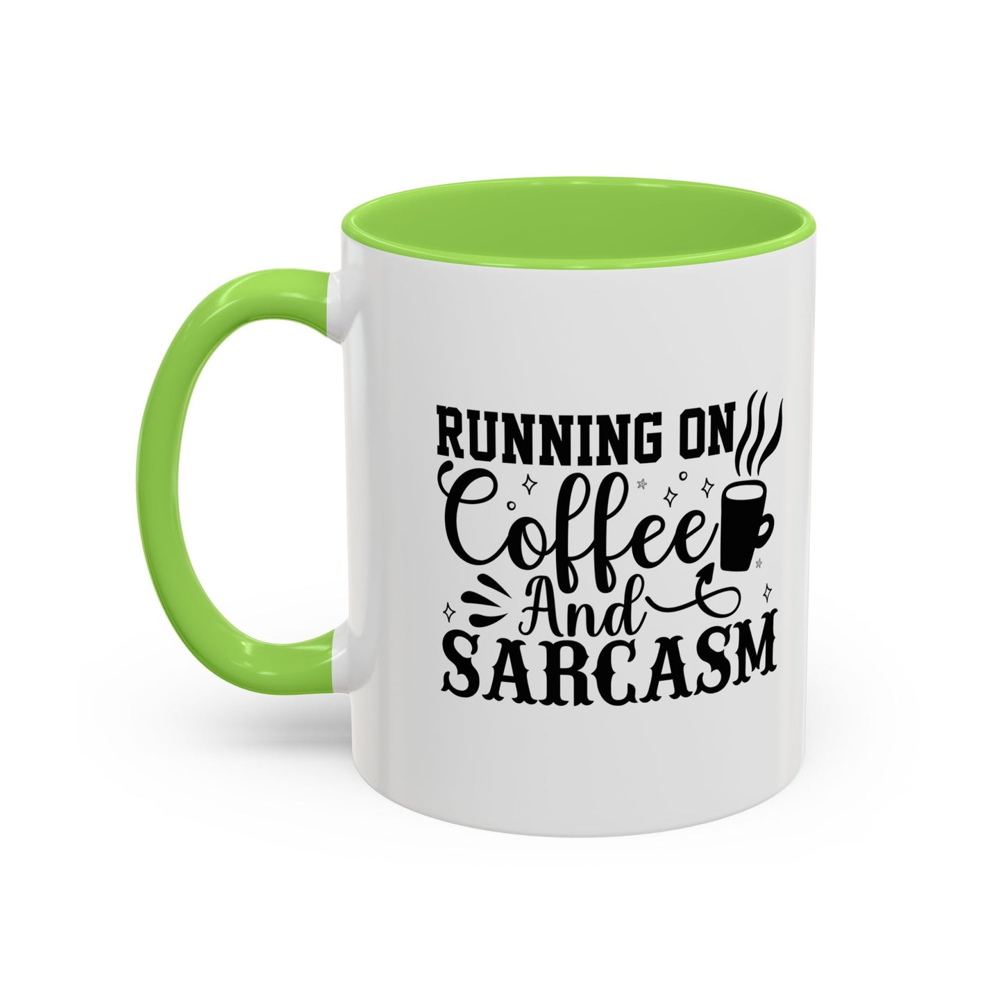 Coffee and Sarcasm Mug, Colorful Coffee Cup, Gift for Coffee Lovers, Funny Mug for Home, Office, Birthday Gift