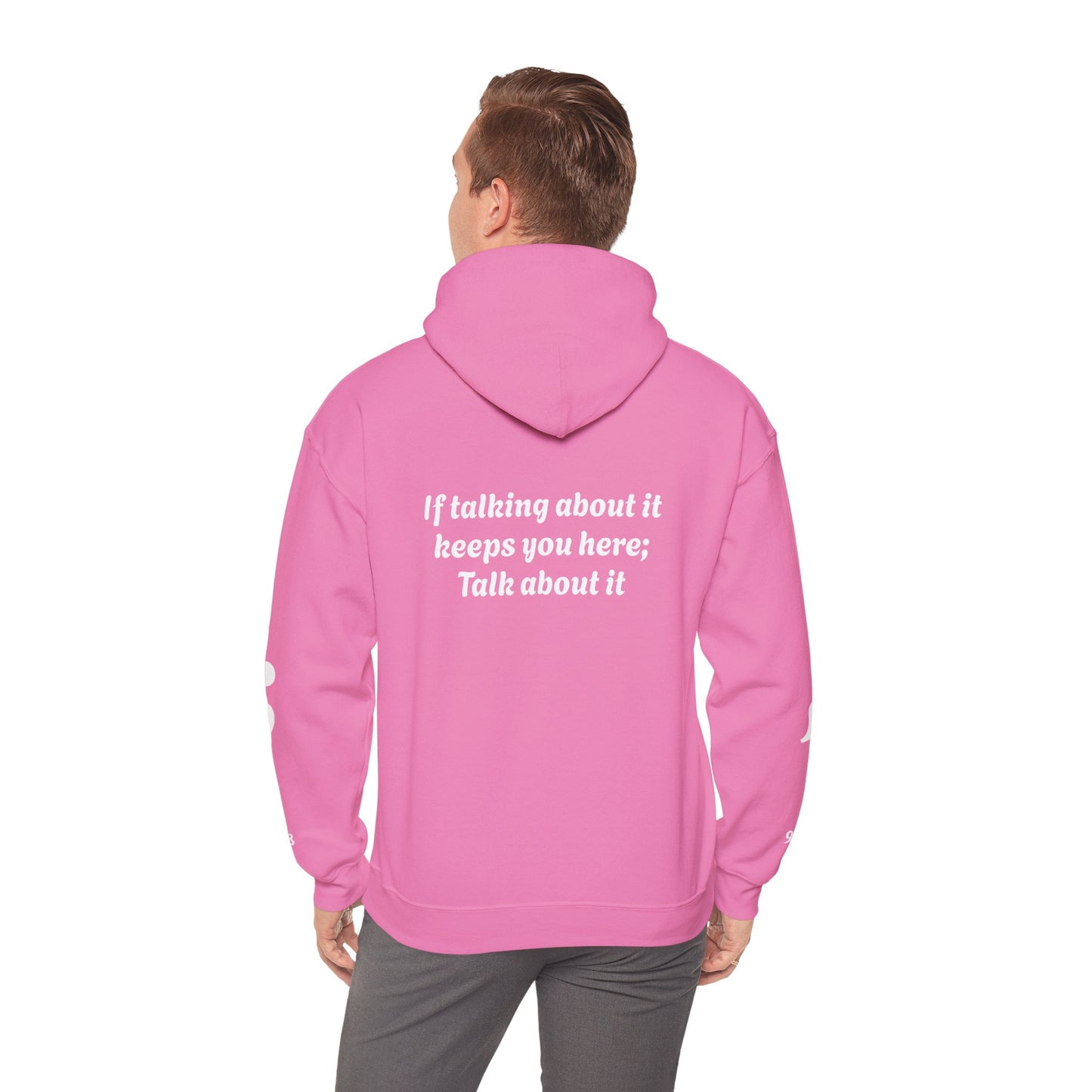 Mental Health Awareness Hoodie, Inspirational Sweatshirt, Talk About It Pullover, Gift for Friends, Unisex Casual Wear