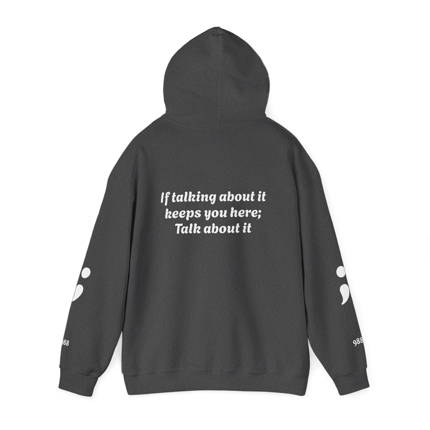 Mental Health Awareness Hoodie, Inspirational Sweatshirt, Talk About It Pullover, Gift for Friends, Unisex Casual Wear