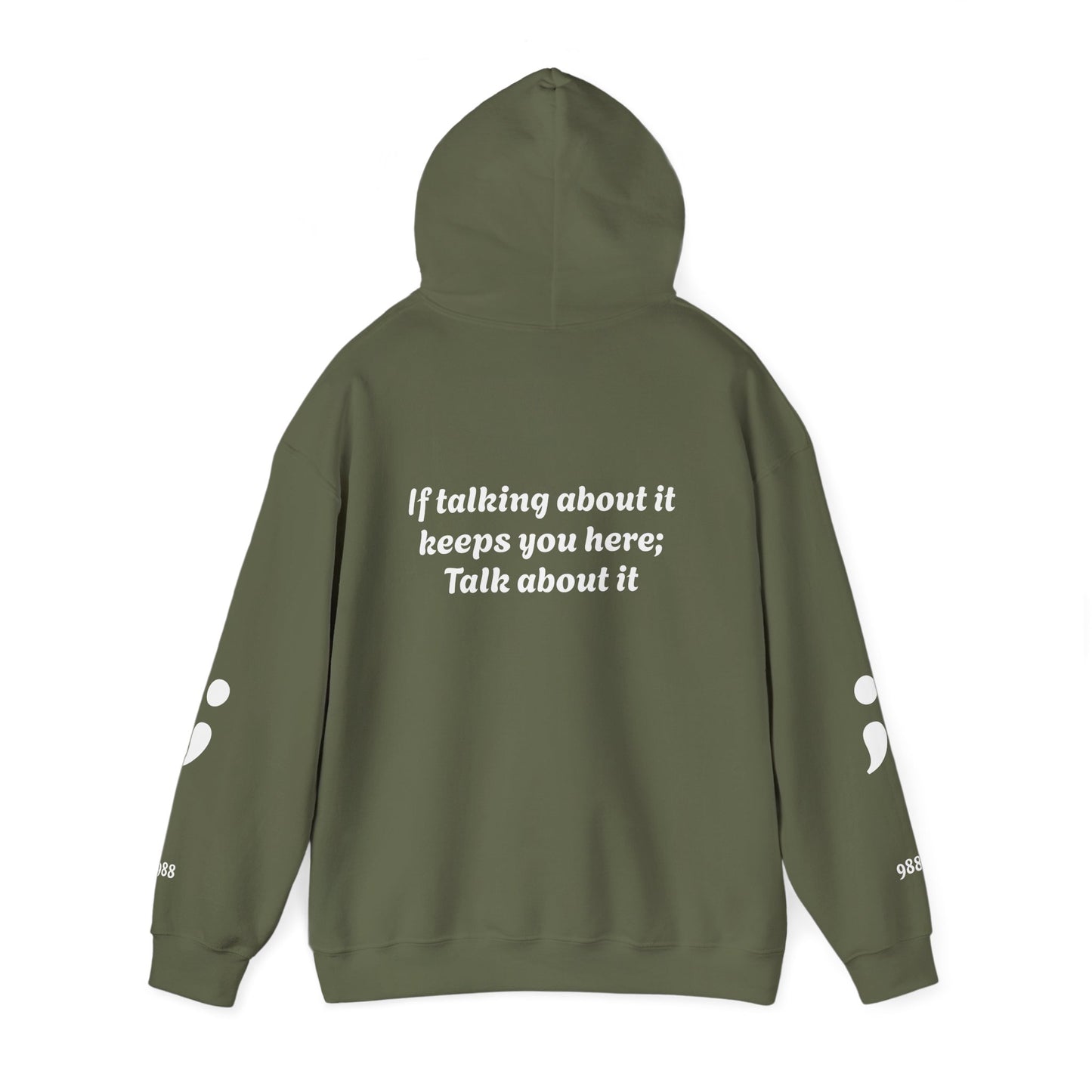 Mental Health Awareness Hoodie, Inspirational Sweatshirt, Talk About It Pullover, Gift for Friends, Unisex Casual Wear