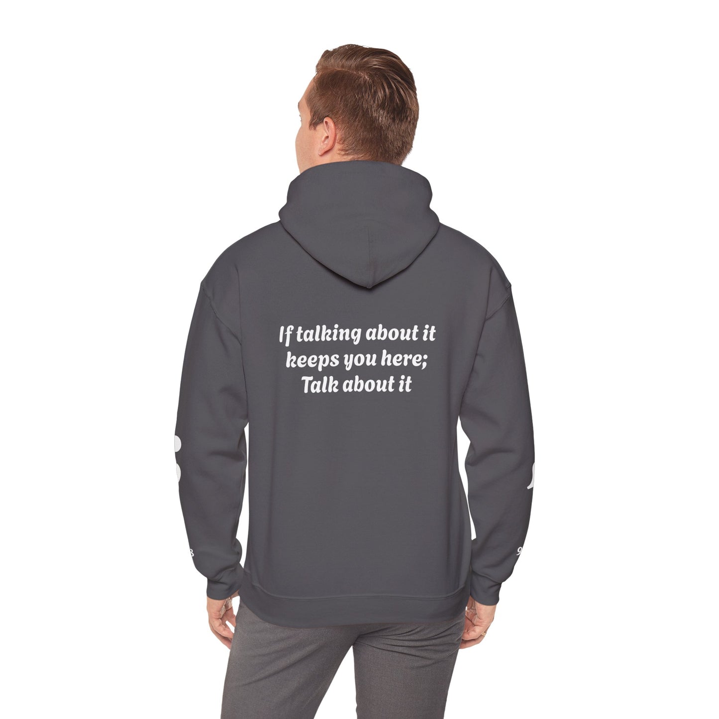 Mental Health Awareness Hoodie, Inspirational Sweatshirt, Talk About It Pullover, Gift for Friends, Unisex Casual Wear