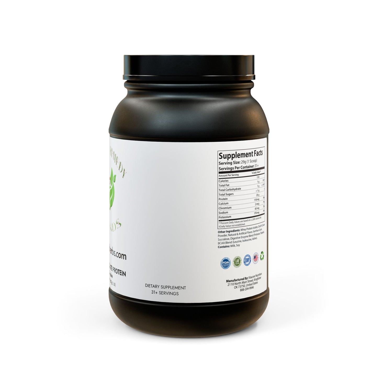 Whey Isolate Protein Supplement (907g, 2lb) 31+ Servings