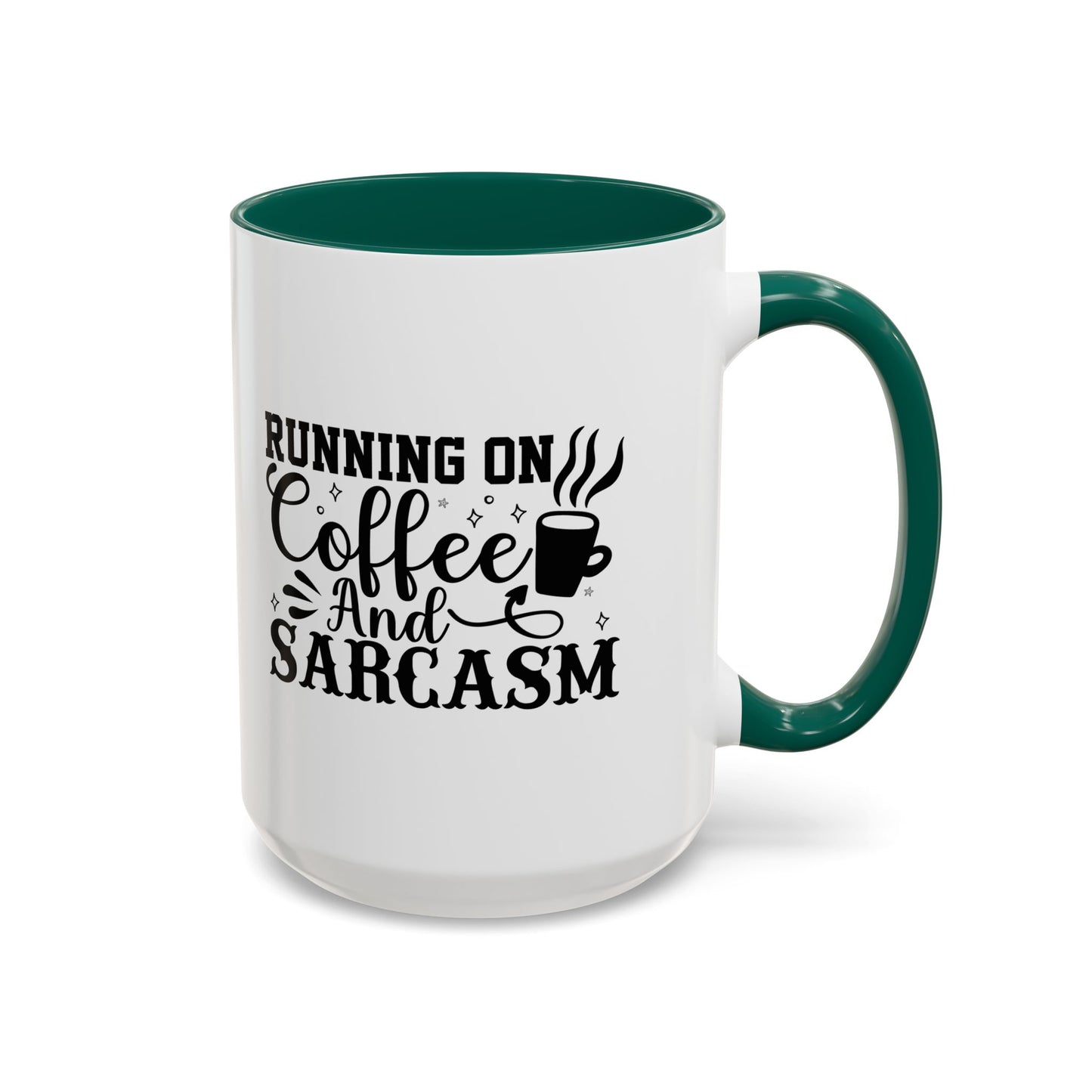 Coffee and Sarcasm Mug, Colorful Coffee Cup, Gift for Coffee Lovers, Funny Mug for Home, Office, Birthday Gift
