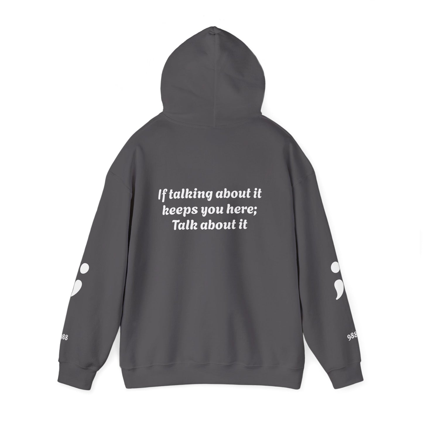 Mental Health Awareness Hoodie, Inspirational Sweatshirt, Talk About It Pullover, Gift for Friends, Unisex Casual Wear