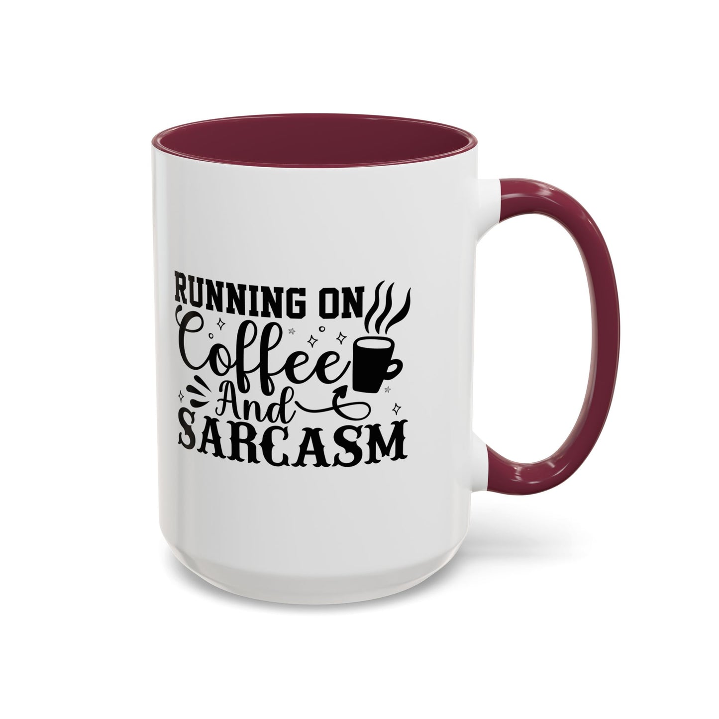 Coffee and Sarcasm Mug, Colorful Coffee Cup, Gift for Coffee Lovers, Funny Mug for Home, Office, Birthday Gift