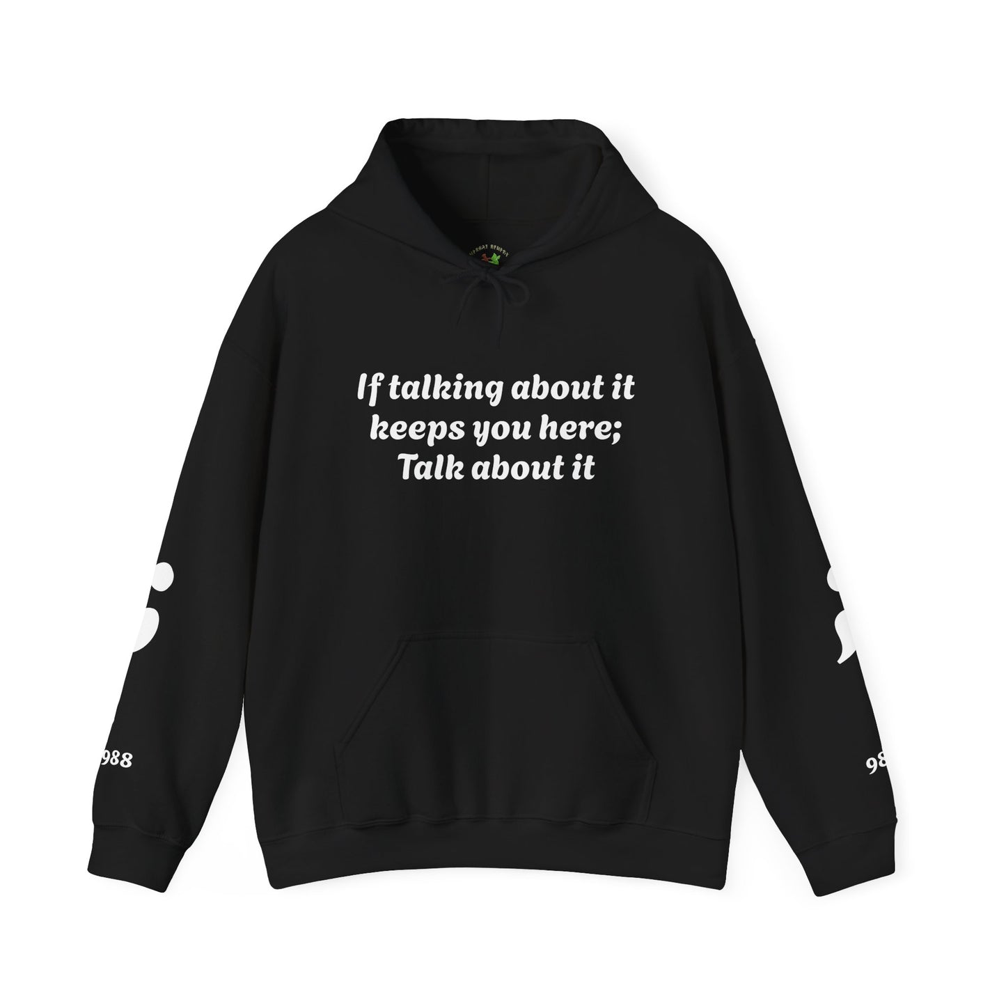 Mental Health Awareness Hoodie, Inspirational Sweatshirt, Talk About It Pullover, Gift for Friends, Unisex Casual Wear