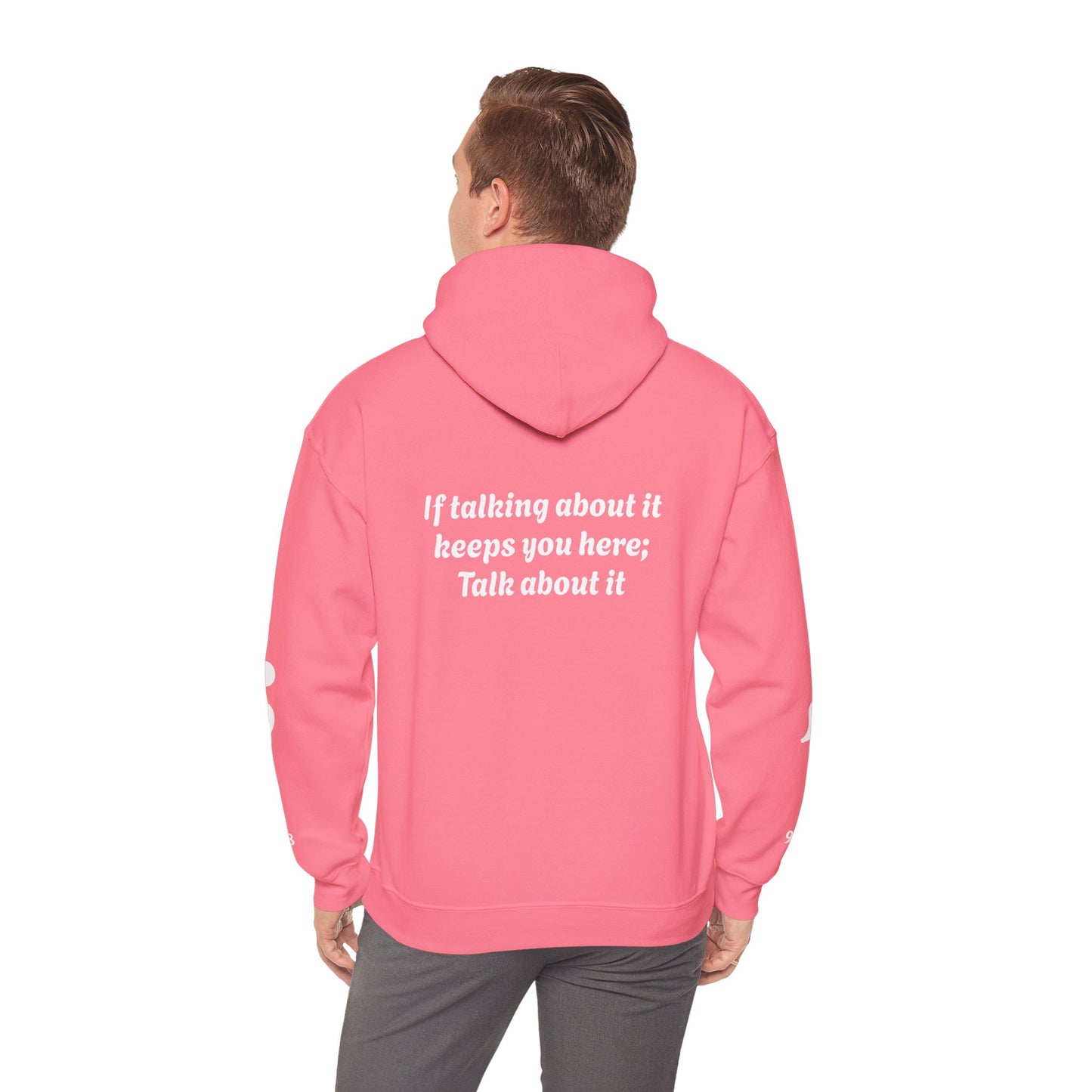 Mental Health Awareness Hoodie, Inspirational Sweatshirt, Talk About It Pullover, Gift for Friends, Unisex Casual Wear