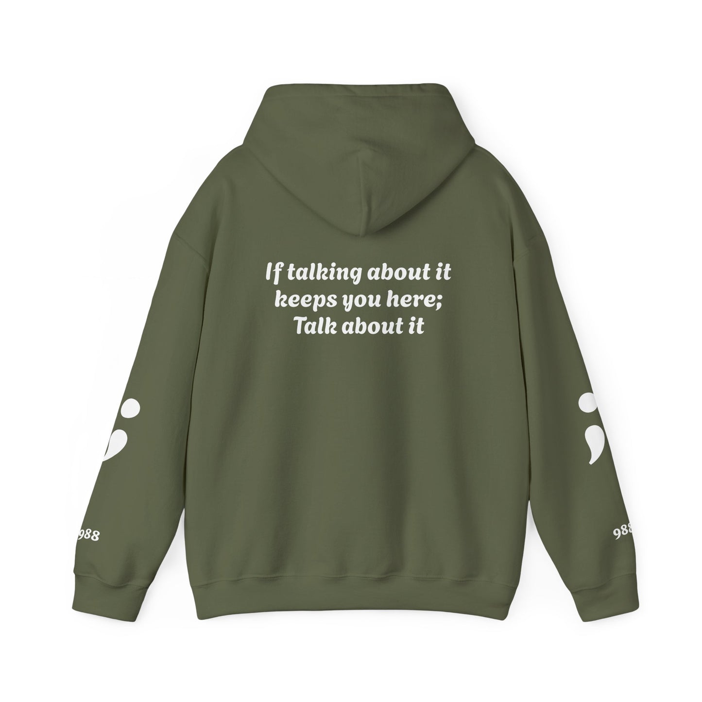 Mental Health Awareness Hoodie, Inspirational Sweatshirt, Talk About It Pullover, Gift for Friends, Unisex Casual Wear