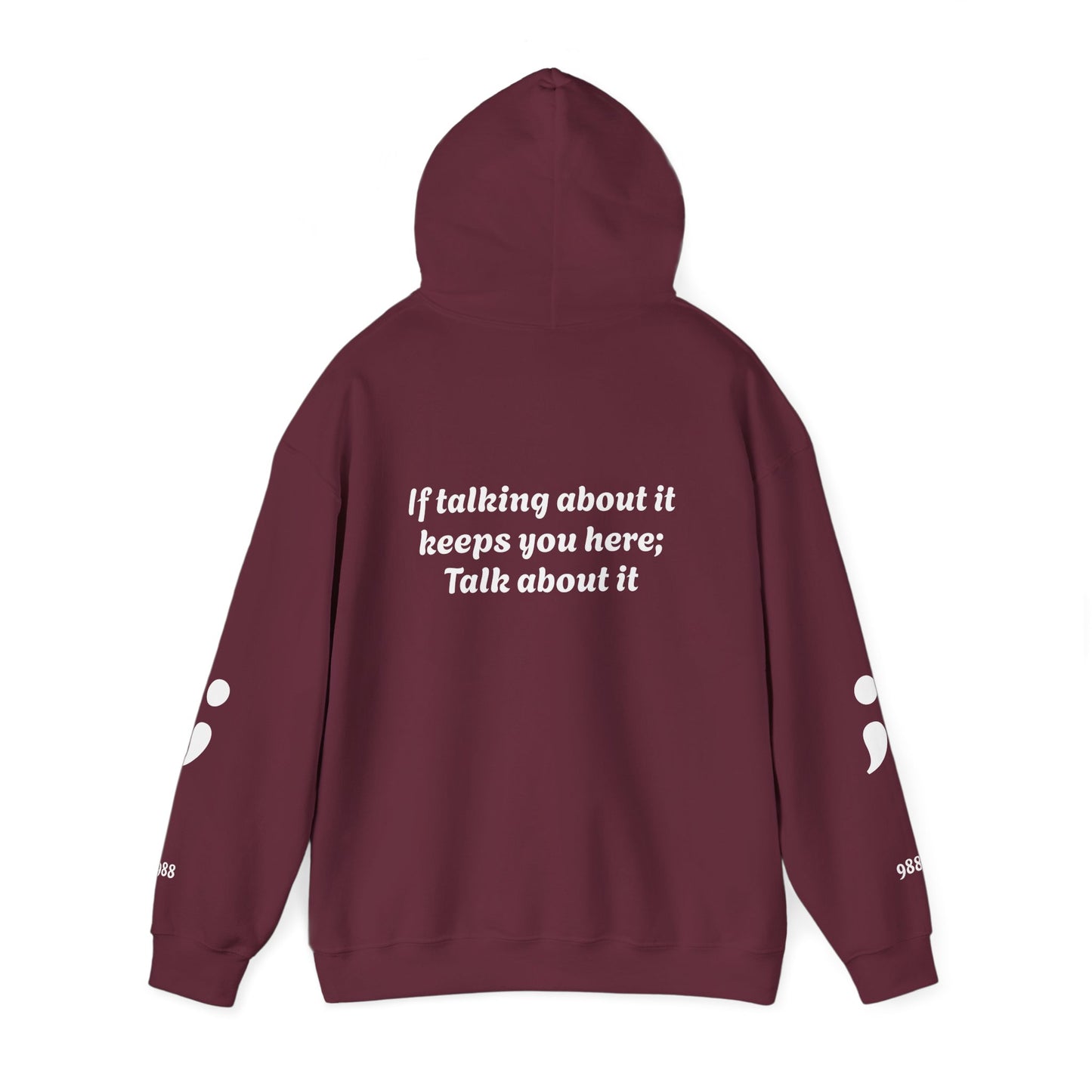 Mental Health Awareness Hoodie, Inspirational Sweatshirt, Talk About It Pullover, Gift for Friends, Unisex Casual Wear