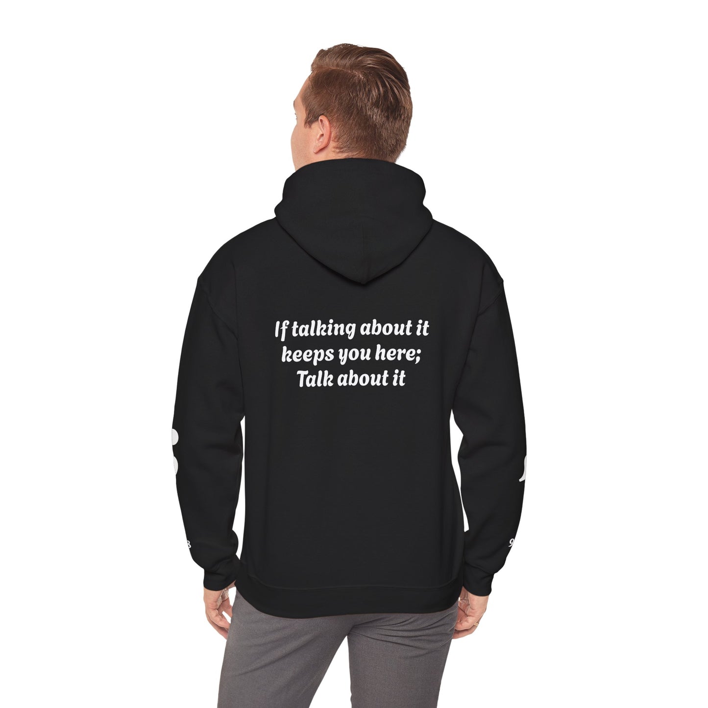 Mental Health Awareness Hoodie, Inspirational Sweatshirt, Talk About It Pullover, Gift for Friends, Unisex Casual Wear