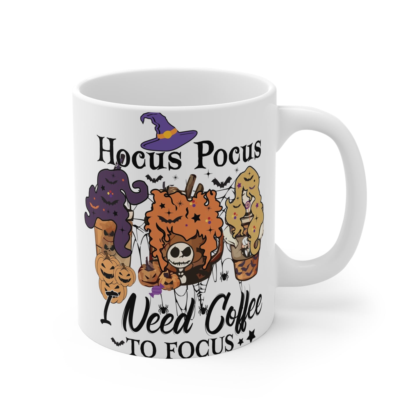 Hocus Pocus Coffee Mug | Halloween Mug | Gifts for Witchy Coffee Lovers | Pumpkin Spice & Chill | Spooky Season Cup | Cute Witch Mug
