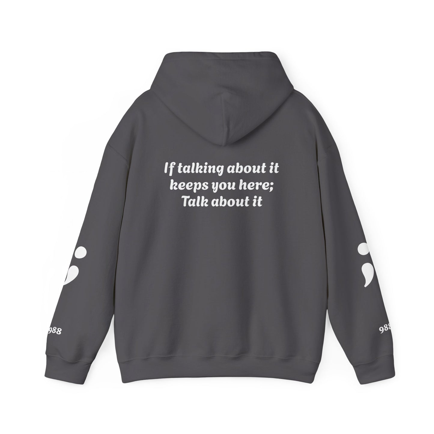 Mental Health Awareness Hoodie, Inspirational Sweatshirt, Talk About It Pullover, Gift for Friends, Unisex Casual Wear