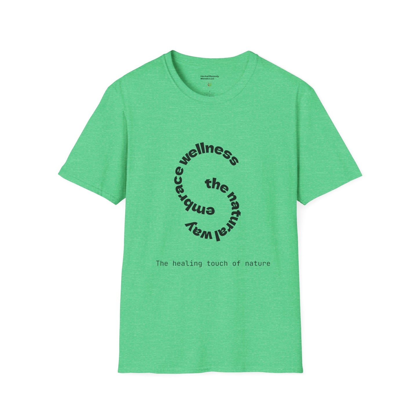 Wellness Nature Unisex Softstyle T-Shirt - The Healing Touch of Nature