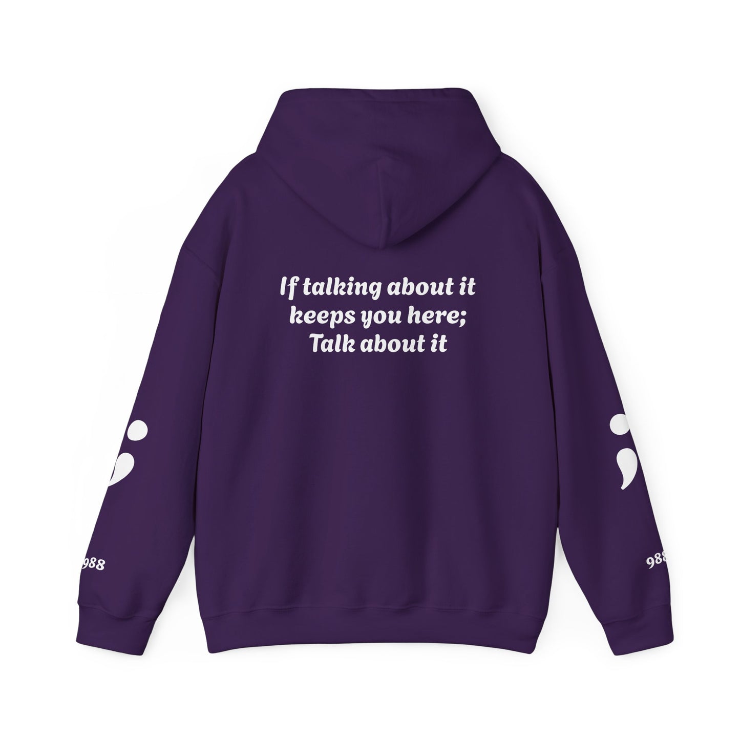 Mental Health Awareness Hoodie, Inspirational Sweatshirt, Talk About It Pullover, Gift for Friends, Unisex Casual Wear