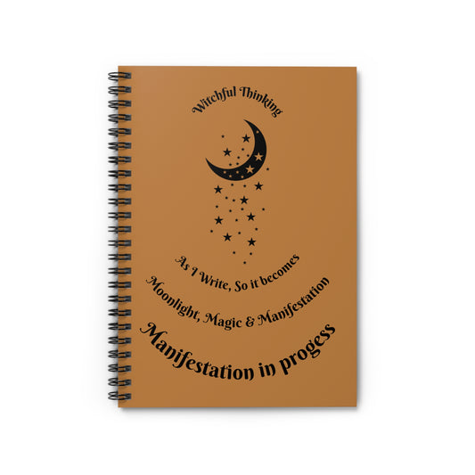 Manifestation Spiral Notebook – Moonlight & Magic, Journaling, Creativity, Gift for Writers, Manifestation Journal