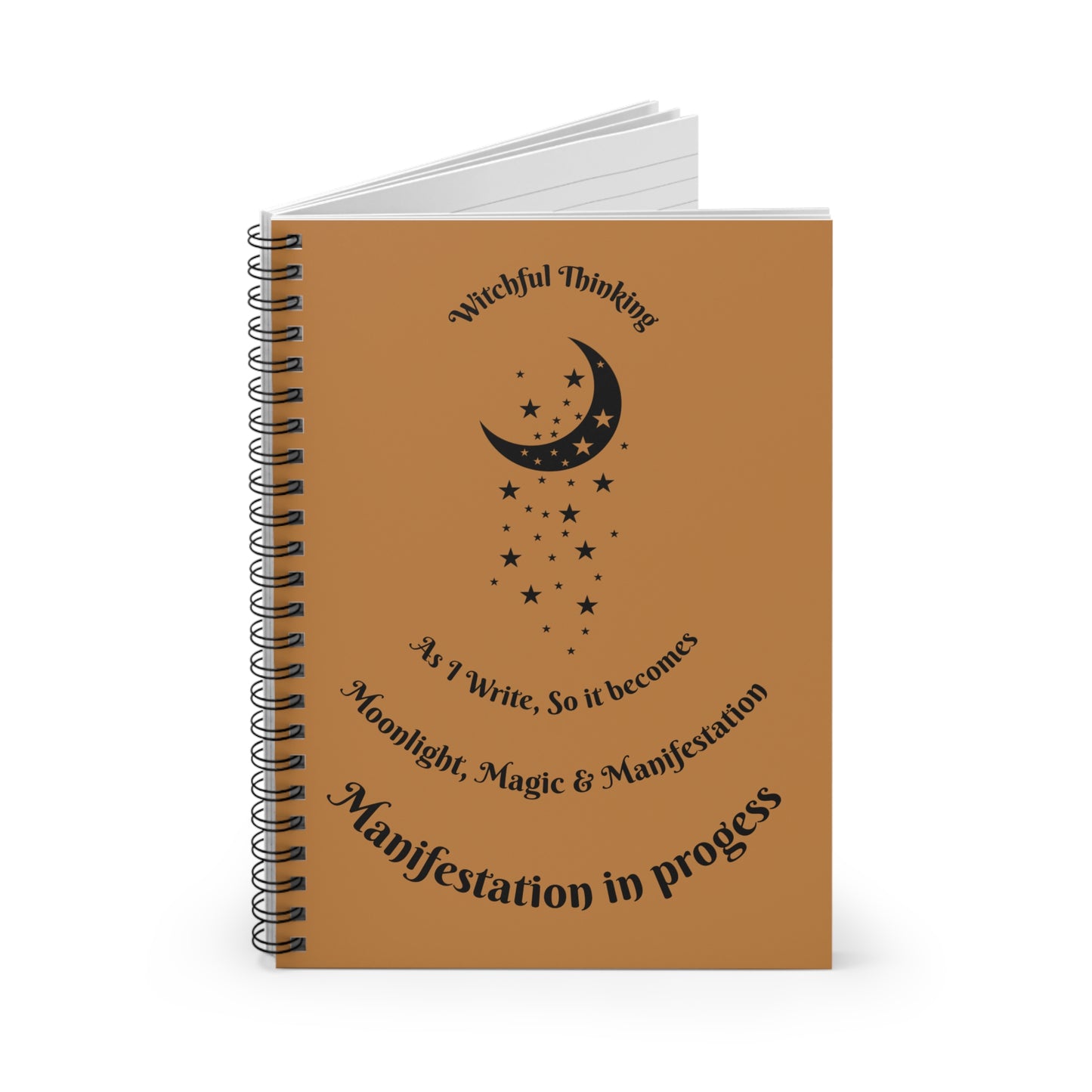 Manifestation Spiral Notebook – Moonlight & Magic, Journaling, Creativity, Gift for Writers, Manifestation Journal