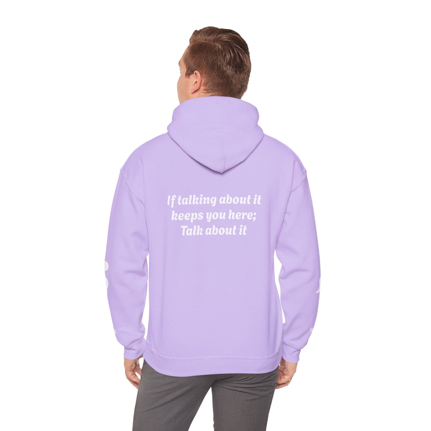 Mental Health Awareness Hoodie, Inspirational Sweatshirt, Talk About It Pullover, Gift for Friends, Unisex Casual Wear