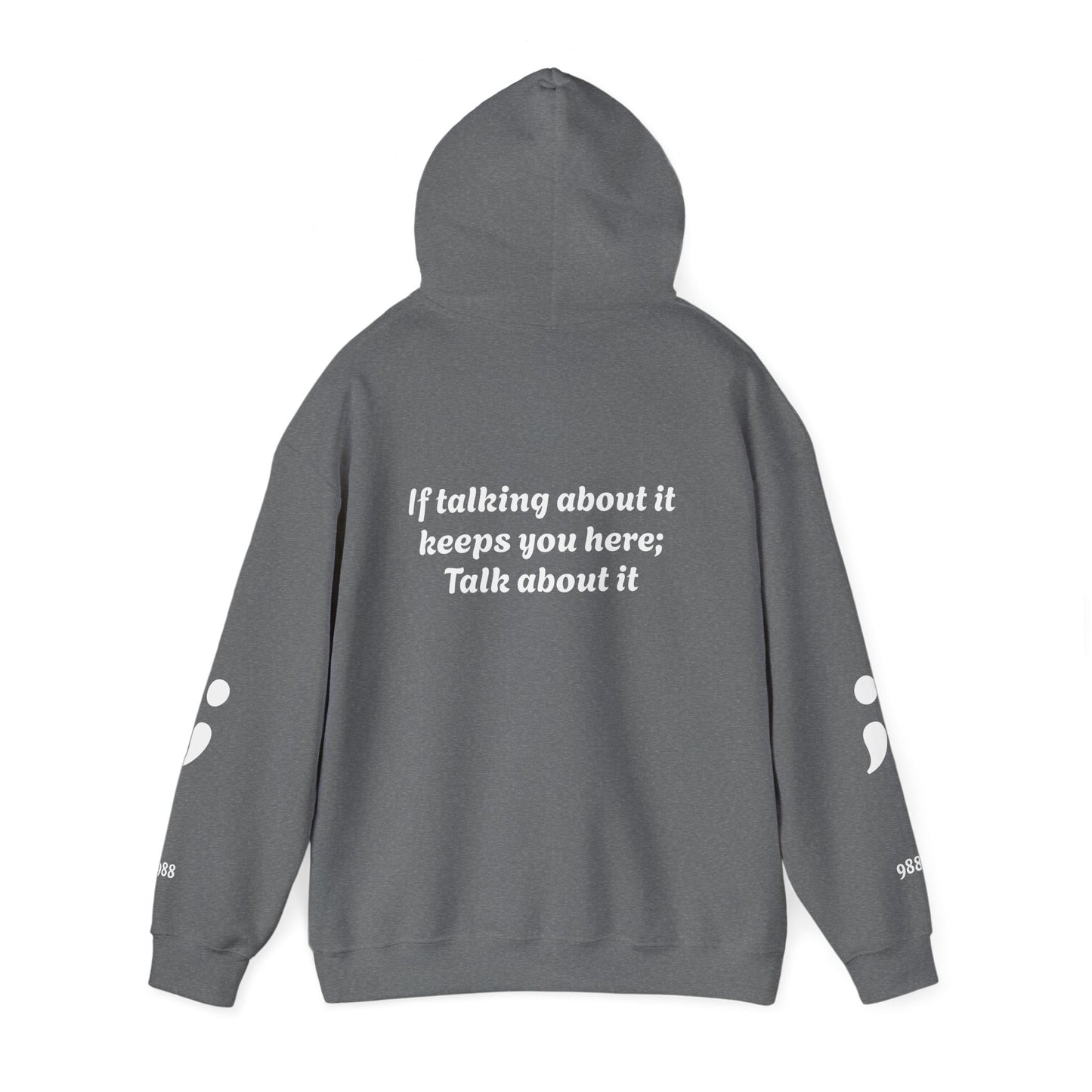 Mental Health Awareness Hoodie, Inspirational Sweatshirt, Talk About It Pullover, Gift for Friends, Unisex Casual Wear