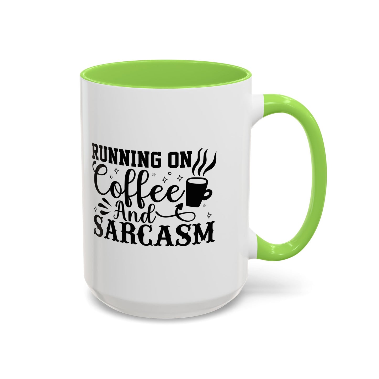 Coffee and Sarcasm Mug, Colorful Coffee Cup, Gift for Coffee Lovers, Funny Mug for Home, Office, Birthday Gift