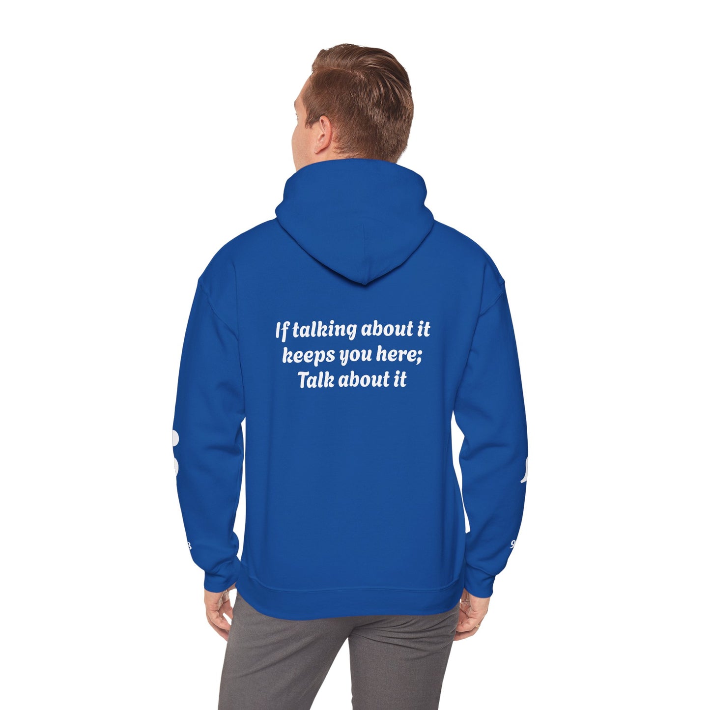 Mental Health Awareness Hoodie, Inspirational Sweatshirt, Talk About It Pullover, Gift for Friends, Unisex Casual Wear
